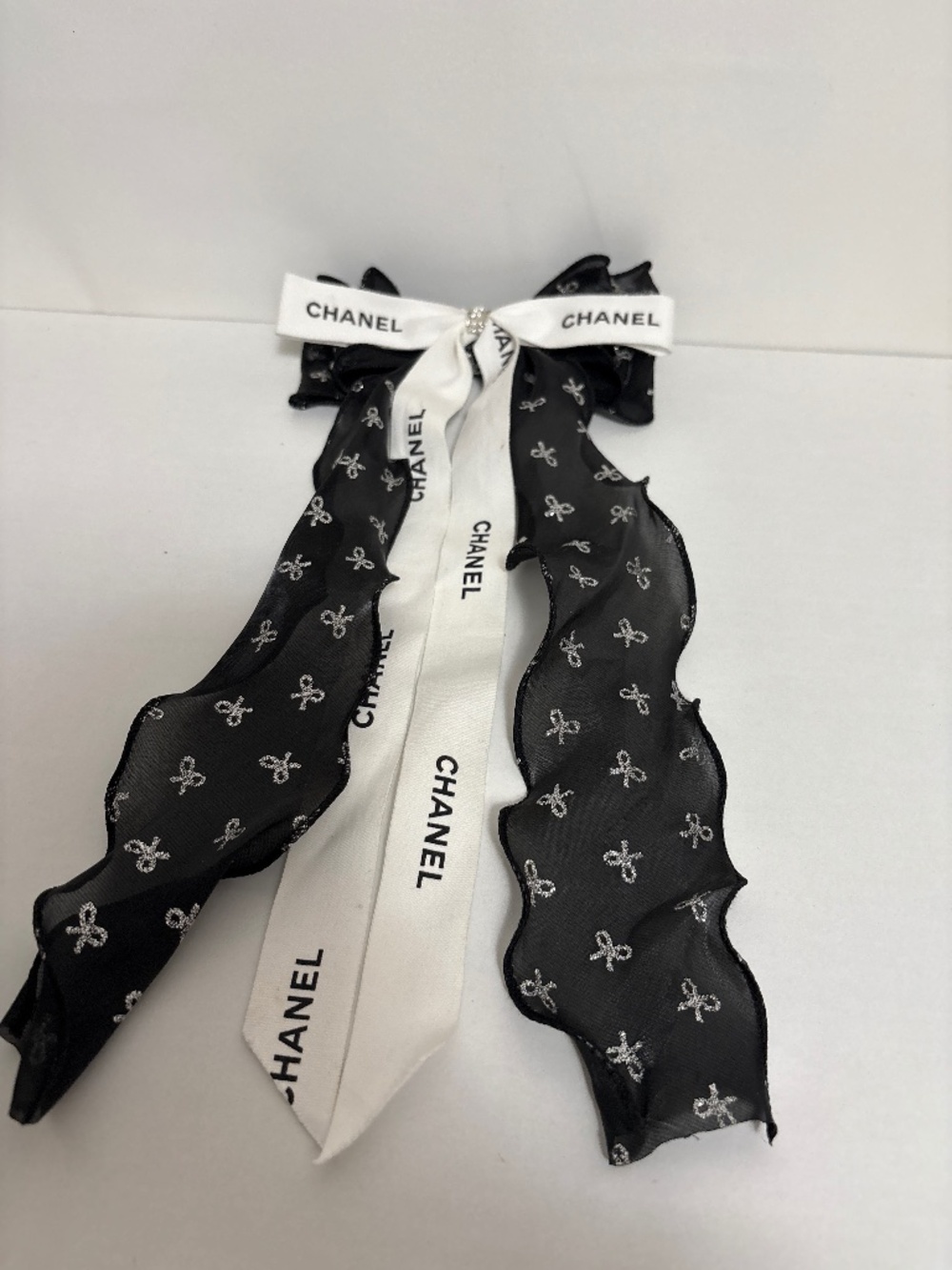 Chanel Ribbon Bow Hair Clip